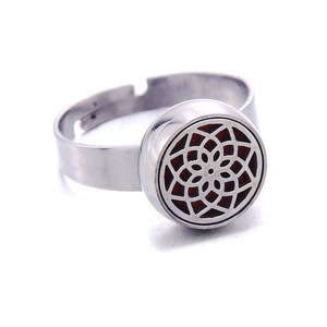 Diffuseur de parfum en acier inoxydable anti-moustiques aromathérapeutique, mini bague réglable unisexe - Product Image 5