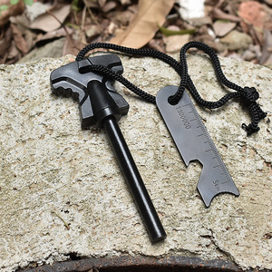 Bâton <span class=keywords><strong>de</strong></span> feu multifonctionnel en magnésium <span class=keywords><strong>de</strong></span> 70 mm avec grattoir et cordon pour la survie en camping - Product Image 6