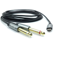 ABCCABLS type-c Double 6.35 cavalier grand câble de microphone Audio à deux cœurs puce décodeur intégrée PVC Home cinéma lecteur DVD voiture