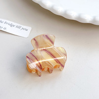 Mini-pinces à cheveux carrées en acrylique effet marbré, 3 cm, motif écaille de tortue arc-en-ciel, pour filles et femmes