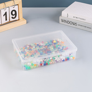 Boîte de rangement transparente en plastique pour documents, fournitures de bureau, perles, bijoux et pièces détachées pour la maison - Product Image 3