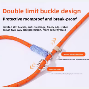 Laisse de dressage rétractable et réfléchissante personnalisée pour chiens de taille moyenne à grande, 1,5 m, poignée souple, 100 % nylon, pour <span class=keywords><strong>caniche</strong></span> - Product Image 3