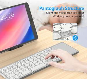 Clavier Pliant kablosuz katlanır klavye <span class=keywords><strong>Mini</strong></span> taşınabilir katlanabilir <span class=keywords><strong>Bluetooth</strong></span> klavye PC Laptop için Touchpad ile - Product Image 5