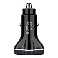 Chargeur de voiture USB C 60W double C, allume-cigare, chargeur de voiture super rapide, adaptateur PD30W+PD30W, chargeur de téléphone pour voiture pour iPhone Android