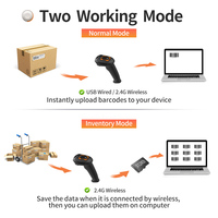Escáner de Códigos de Barras Xincode 2D, Escáner de Códigos QR 1D Inalámbrico USB 2.4G, Lector de Códigos de Barras para Supermercado, Modelo X-9103C