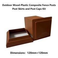 Kit de poteaux et de bases de garde-corps en WPC pour extérieur, 120 mm x 120 mm, clôture de sécurité, imperméable, résistant aux intempéries, pour escalier, jardin, terrasse