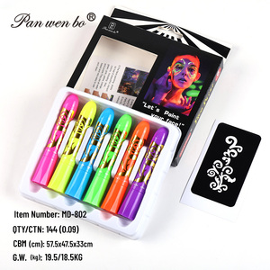 6 Crayones de <span class=keywords><strong>Pintura</strong></span> Facial Fluorescente de Neón, Brillan en la Luz Negra, <span class=keywords><strong>Pintura</strong></span> Corporal <span class=keywords><strong>para</strong></span> Halloween, Maquillaje de Club, Fiesta de Navidad - Product Image 6