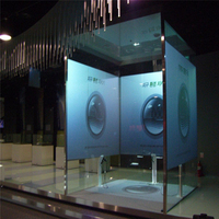 Projecteur holographique, vitre arrière pour publicité, Film Transparent, gris foncé, gris blanc, en Stock
