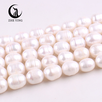 Perles d'eau douce de culture en forme de riz 10-11mm perles en vrac pour la fabrication de bijoux bracelet collier perles naturelles