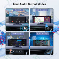 Écran tactile HD 2K avant 1080P arrière avec Carplay sans fil et Android Auto, lecteur multimédia automobile Bluetooth FM Audio pour voitures - Vente Flash