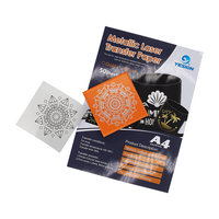Papier de transfert laser multi-transfert or et argent métallisé pour objets non revêtus