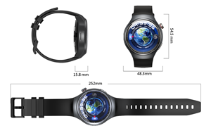 Montre connectée ronde avec carte SIM, montre Android 4G, style tendance, haute qualité, GPS, localisation Google <span class=keywords><strong>Maps</strong></span>, montres connectées, appels téléphoniques - Product Image 6