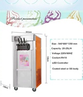Plateau de table commercial professionnel Softy Creme Ice-cream Ice-cream Faire buse 2 3 Saveur Soft Serve Ice Cream Maker Machine Prix