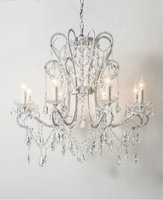 Lobby d'hôtel personnalisé grands lustres modernes de luxe pendentifs lampe grand éclairage lustre en cristal bougie lampe suspendue rouillée