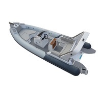 Bateau pneumatique de luxe White Wake RIB-700A en Hypalon blanc, certifié CE pour la navigation côtière