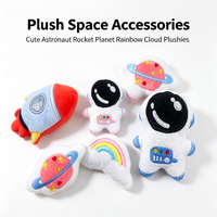 Patchs décoratifs en coton à coudre, motifs mignons de dessins animés (astronaute, planète, fusée), pour vêtements de filles, sacs, chapeaux et accessoires DIY
