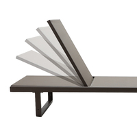 Chaise longue de jardin en aluminium de luxe, résistante aux UV, construction durable, garantie 2 ans, design moderne, pliable