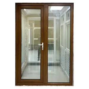 Proveedor de China, último diseño, puerta abatible de PVC impermeable, puerta interior de upvc para casa