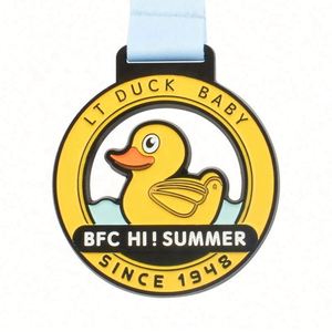 Medalla de Níquel/Bronce/Oro con Recubrimiento de Terciopelo Elástico Ecológico, Personalizada, OEM, Precio al por Mayor, para Maratón, Gimnasia y Premios - Product Image 2