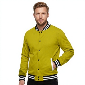 Veste universitaire pour homme, col montant, boutonnée, style baseball, avec poches latérales, veste personnalisée sublimée unisexe - Product Image 1