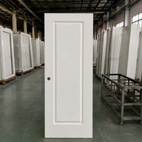 Puerta Moldeada de MDF con Núcleo Sólido, Blanca y Preimpregnada, para Interiores Modernos, Ideal para Villas, Apartamentos, Hoteles, Proyectos de Construcción Residencial