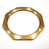 Écrous de blocage hexagonaux en laiton forgé, raccord de tuyauterie, filetage femelle BSP, capuchon hexagonal, écrou à bride jaune