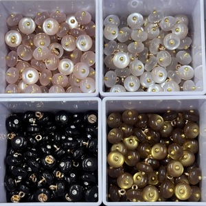 Tùy Chỉnh 10Mm Vàng Phẳng Vòng Áo Sơ Mi Nút Đầy Màu Sắc Hạt Nhựa Kim Loại Chân Nhựa Nút Cho May Mặc Quần Áo Phụ Kiện - Product Image 3