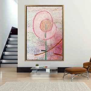 Paul Klee 'Blossoming' Printed <b>Canvas</b>: <b>Abstract</b> Pink Decor,GOLD FRAMED <b>CANVAS</b> - Product Image 3