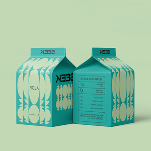 Boîte de papier en carton de forme supérieure de toit de <span class=keywords><strong>maison</strong></span> de qualité supérieure avec boîte de carton de boisson de jus de lait laminé brillant de qualité alimentaire enduit de PE - Product Image 6