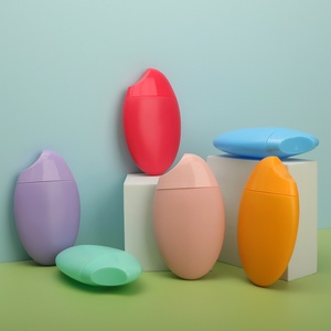 Custom Empty 50ml Square Flat Plastic Sunscreen Tube Packaging Squeeze Skincare Cream Sunblock Bottle With Screw Cap - Product Image 2