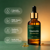 Sérum Visage Quercétine Marque Blanche PDRN Panthénol Acide Férulique Antioxydant Réparateur Barrière Cutanée Apaisant Hydratant