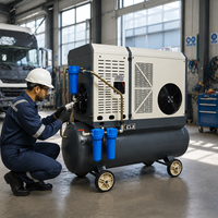 Compresseur d'air à vis tout-en-un Panrui haute pression 16 bars 4-en-1 7,5 kW avec filtre et purgeur automatique pour découpe laser