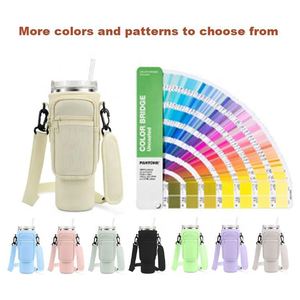 Sac de transport pour bouteille d'eau recyclable, sac isotherme personnalisé en néoprène pour bouteille d'eau avec bretelles réglables - Product Image 3