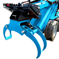 Grappin à bois pivotant manuel pour mini-chargeuse compacte, attache pour grappin à bois forestier à vendre
