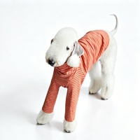 Pull doux rayé pour chien, chiot, petites et moyennes races, vente en gros, logo personnalisé, OEM, ODM, vêtements d'hiver chauds en coton tricoté pour animaux de compagnie, col roulé