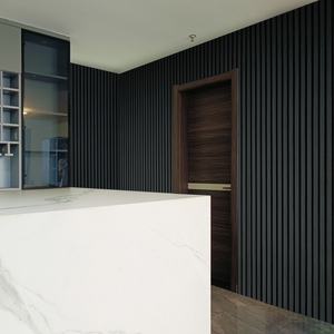 चारकोल रूम विभाजक स्लवाल ध्वनि ध्वनिक लकड़ी स्लेट दीवार पैनल - Product Image 5