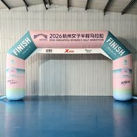 Arco Inflable Personalizado para Meta de Maratón, Color Degradado, Tela Oxford, 8m 15m, para Carreras
