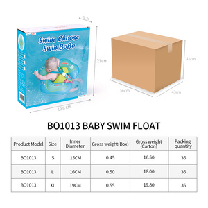 Bouée gonflable pour bébé SWIMBOBO 2022, prix d'usine, bleue, plusieurs airbags, flotteur de taille pour enfant - Product Image 6