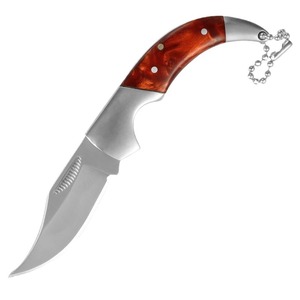 Cuchillo plegable multifuncional portátil de acero inoxidable para acampar al aire libre. - Product Image 5