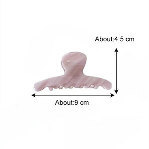 Pinces à cheveux en acétate dégradé moyen Para Cabello Pinces à cheveux de requin 9cm pinces à rayures en marbre pour fille pinces à cheveux simples pour femmes - Product Image 6