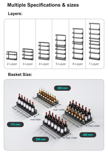 Unidades de despensa extraíbles de vidrio HNOSS Bastidores de varios niveles Organizador de cesta Gabinete de despensa <span class=keywords><strong>alto</strong></span> - Product Image 2