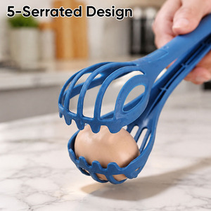 Batteur à œufs et pince alimentaire 2-en-1 avec 5 mâchoires dentelées, 4 couleurs, gadgets de cuisine multifonctionnels pour la vente en gros aux restaurants et à domicile - Product Image 3