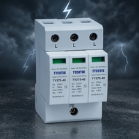 Dispositif de protection contre la foudre industriel TYCOTIU TY-40 275 3P, équipement électronique, type T2, protection contre les surtensions 275 V, 40 kA