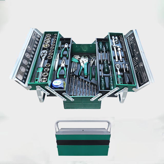 Heavy Duty 85 Pcs Professional Combination Wrench Complete Socket Kit Car Repair Hand Tools Set