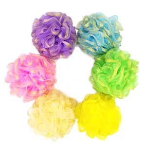 Custom Soft Bath Bubble Flower Scrub Puff Shower Sponge Loofah Bath-sponge Bouquet Exfoliating Bath Ball