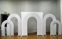 Arche de mariage vintage en aluminium robuste et détachable avec design superposé 3D pour mariages et événements