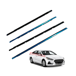 ซีลขอบกระจกประตู<span class=keywords><strong>รถ</strong></span>ยนต์แบบใหม่ สำหรับ Hyundai Sonata 2015-2018  โครเมียม ซีลขอบกระจกด้านนอก - Product Image 1