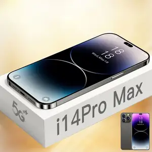 글로벌 버전 I14 PRO MAX 6.8 인치 오리지널 폰 도매 스마트 폰 16GB + 1TB 휴대 전화 Unclocked 듀얼 SIM 핸드폰