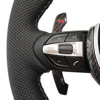 Volant en cuir fibre de carbone SSY avec marqueur supérieur rouge, design perforé, style M Sport, palettes de changement de vitesse pour F30/F10/F20/F80