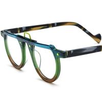 Gafas de acetato multicolor, diseño de marca Wome, montura de gafas redondas, gafas ópticas, gafas transparentes